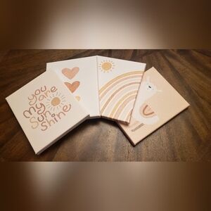 Wall Art 4 piece set 8x10 Rainbows